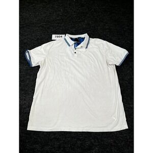 Stone Falcon Performance Polo Shirt Mens XL White Short Sleeve Golf Tennis